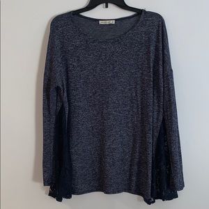Navy blue tunic top